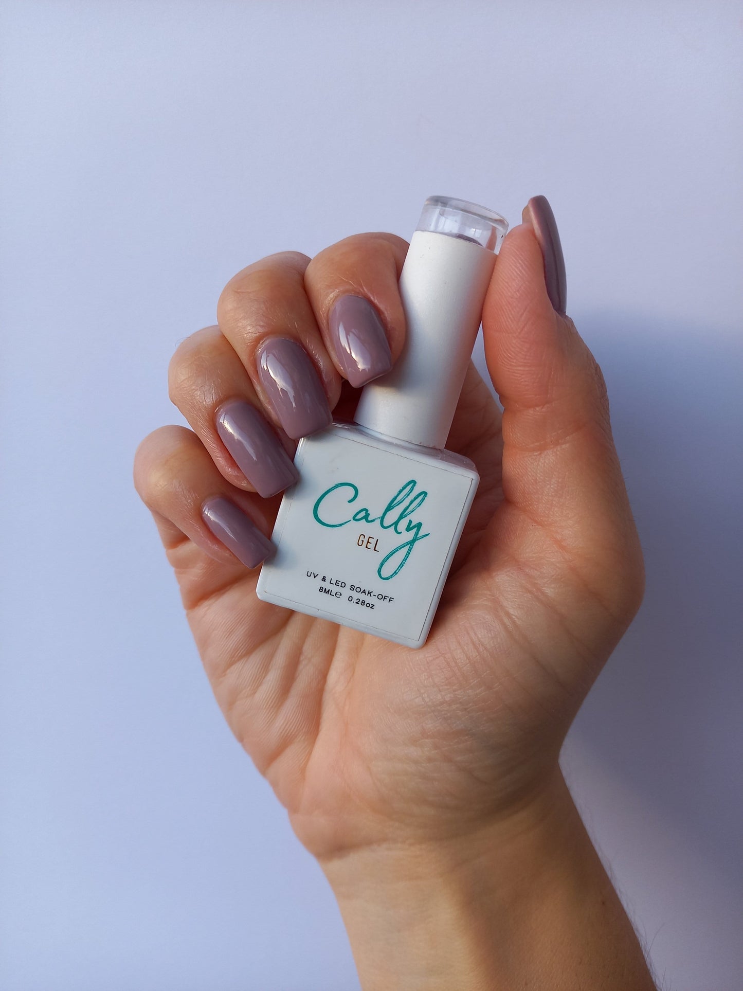 Mocha Milkshake Cally Gel Nail Polish 8ml Bottle in Hand