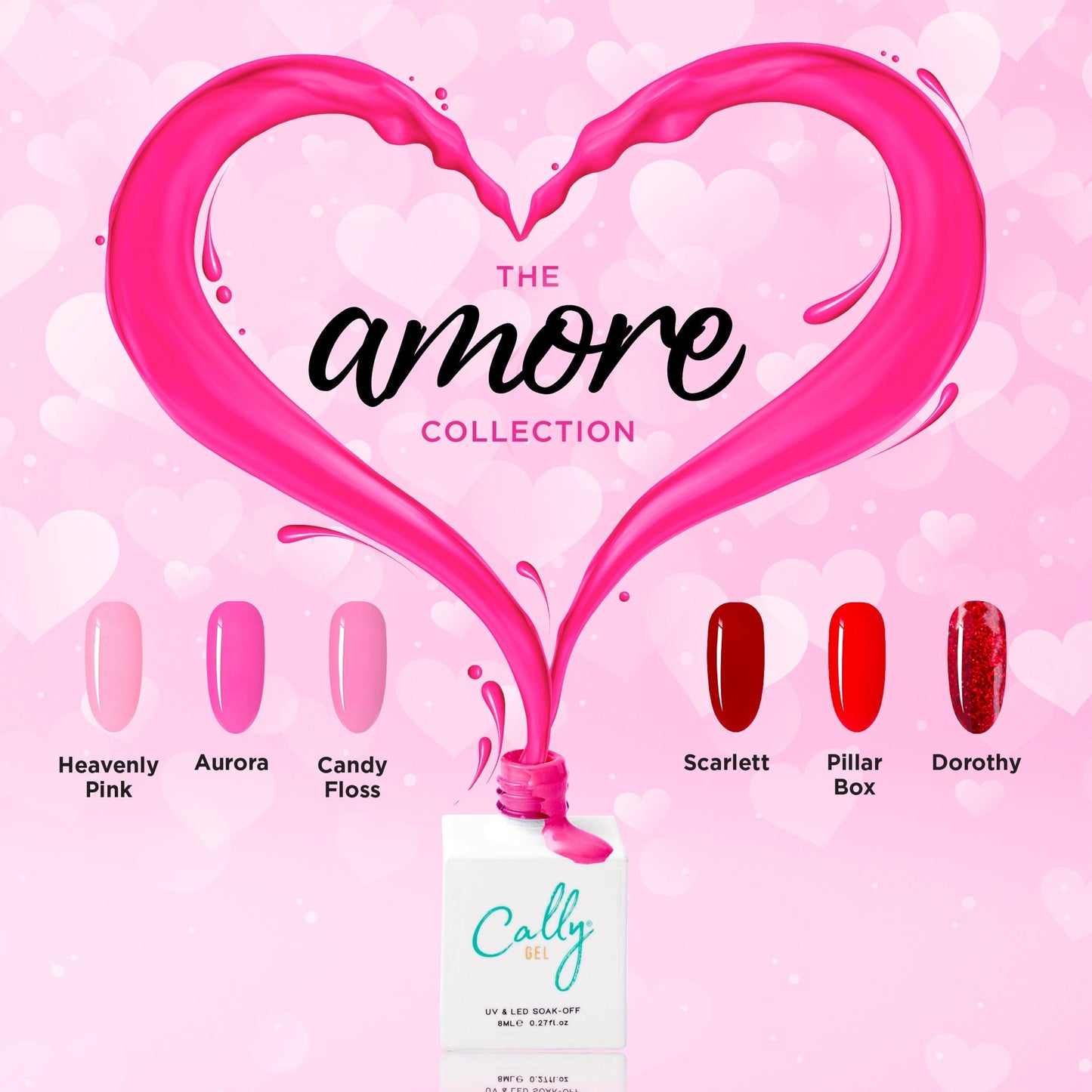 The Cally Gel Amore collection 6 x 8ml
