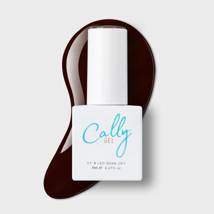 Chestnut Cally Gel Nail Polish 8ml Bottle & with a Colour Sample