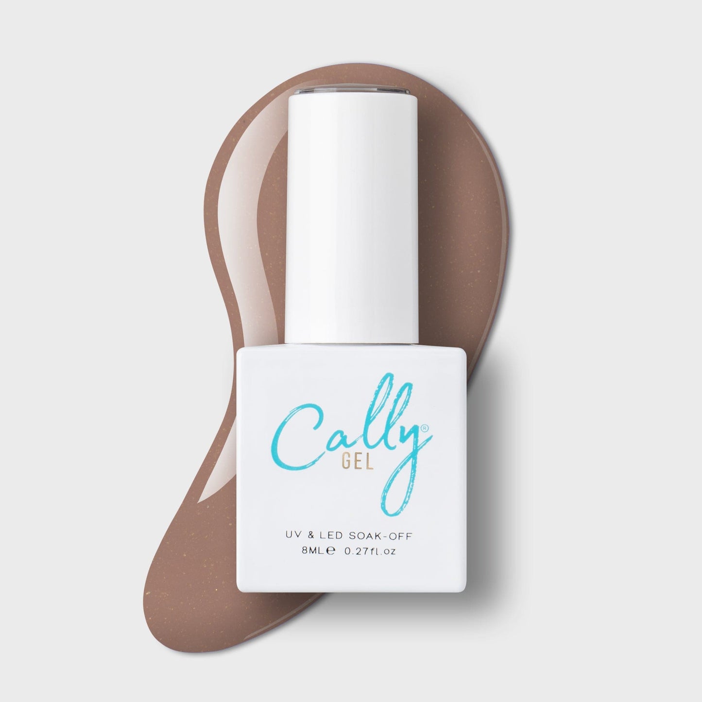 Chocolate Frappe Cally Gel Nail Polish 8ml Bottle with a Colour Sample