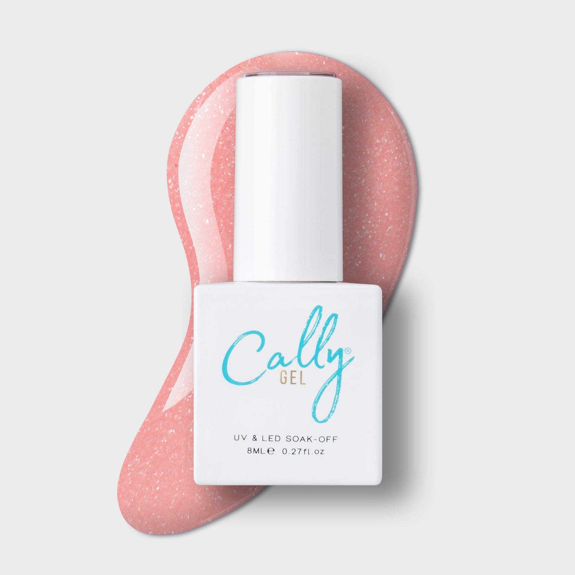 Heavenly Pink Cally Gel Nail Polish 8ml Bottle and With a Colour Sample