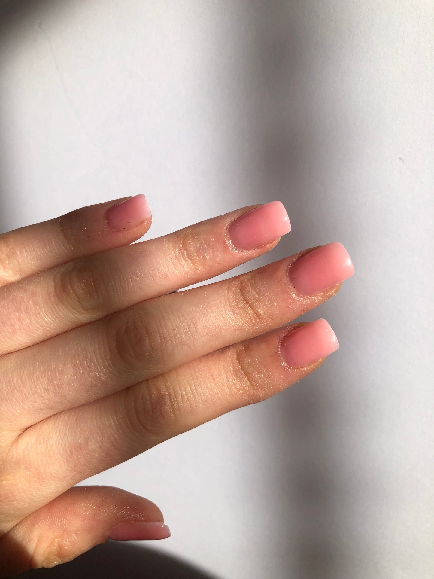 Showing Hand Manicured with Dream Builder gel