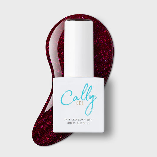 Maroon Sparkle Cally Gel Nail Polish 8ml