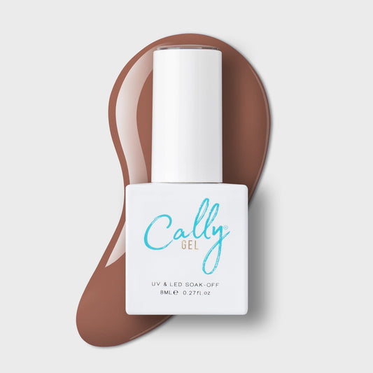 Toffee Nut Cally Gel Nail Polish 8ml Bottle & with a Colour Sample