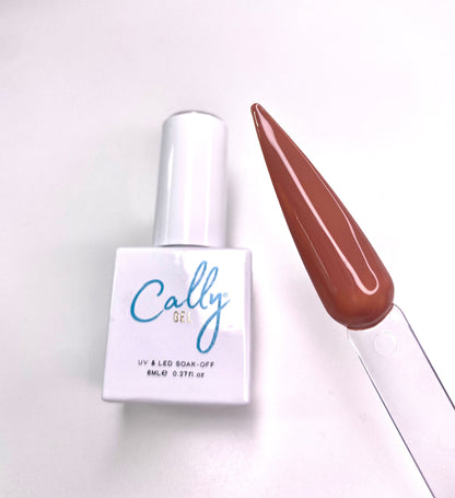 Toffee Nut Cally Gel Nail Polish 8ml Bottle & With a Colour Sample