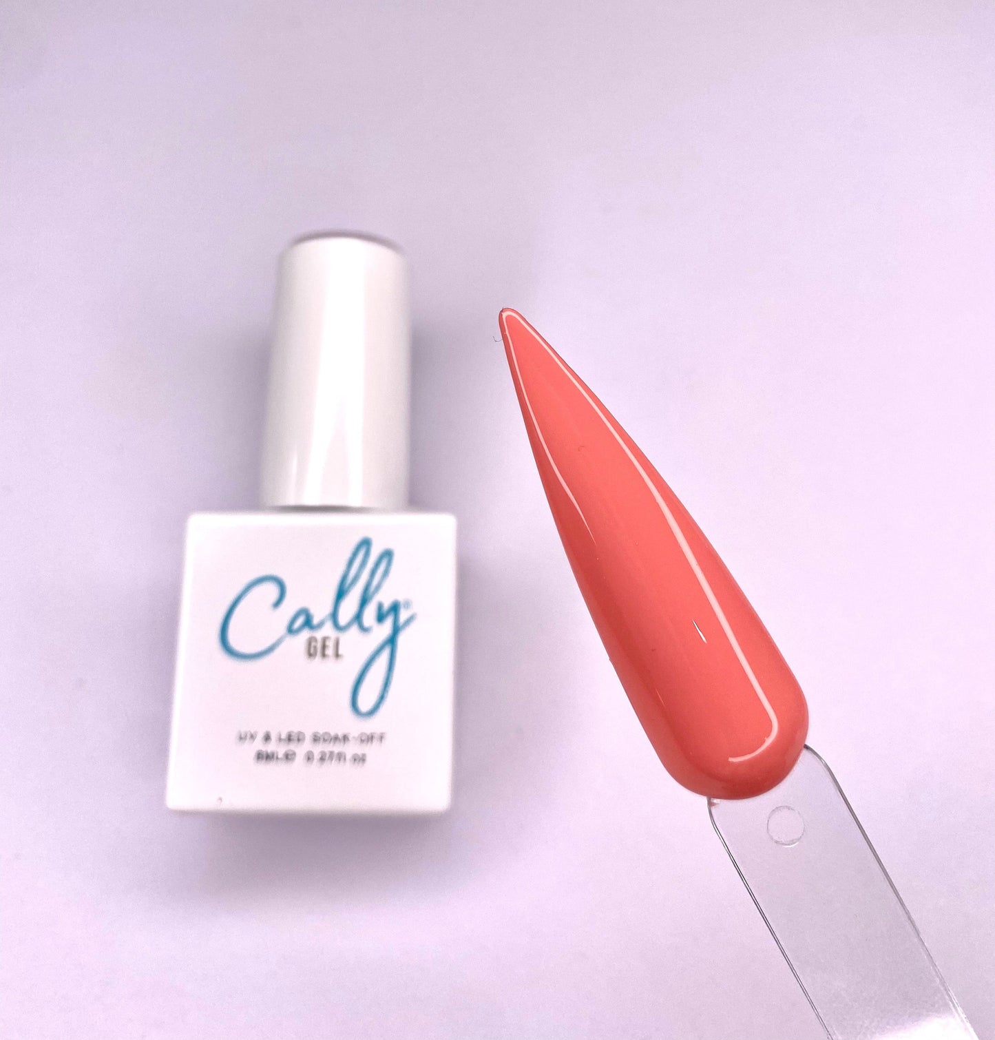Peaches n Cream Cally Gel Nail Polish 8ml Bottle and colour sample